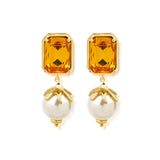 Flora Pearl Crystal Earrings