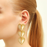 Love Yourself Medium Trio Crystal Earrings