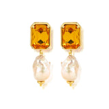 Flora Baroque Pearl Crystal Earrings