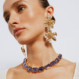 Aurora Wild Rose Drop Earrings