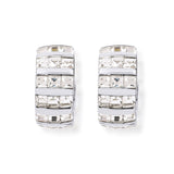 Margarita on the Rocks Silver Small Hoop Earrings