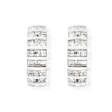 Margarita on the Rocks Silver Medium Hoop Earrings
