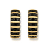 Margarita on the Rocks Black Medium Hoop Earrings