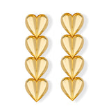 Love Yourself Small Heart Quartet Earrings