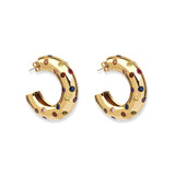 Dream Multicolor Hoop Earrings in Gold