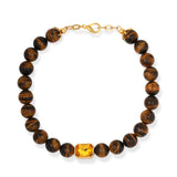 Bodrum Tigereye and Crystal Necklace