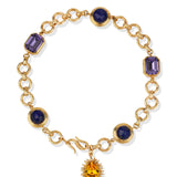 Halicarnassus Lapis Purple Crystal Chain Necklace