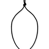 Lapis Round Charm Leather Necklace