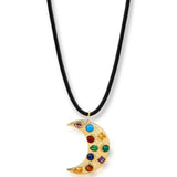 Selene Charm Leather Necklace