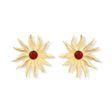Mehry Carnelian Sun Earrings
