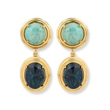 Knidos Amazonite Azurite Earrings