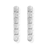 Heracles Crystal Silver Long Earrings