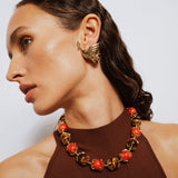 Flora Coral Tigereye Necklace