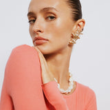 Coral Pearl Earrings