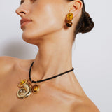 Starfish Charm Leather Necklace