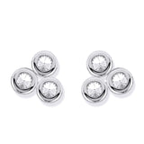 Dome Trois Silver Earrings