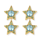 Vesper Blue Green Star Earrings