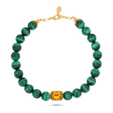 Bodrum Malachite and Crystal Necklace