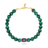 Bodrum Malachite and Crystal Necklace