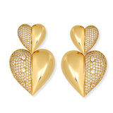 Love Yourself Large Crystal Duo Earrings