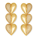 Love Yourself Medium Trio Crystal Earrings