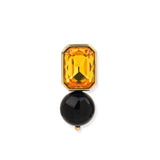 Bodrum Yellow and Onyx Single Earring