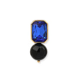 Bodrum Blue and Onyx Single Earring