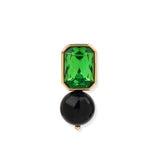 Bodrum Green and Onyx Single Earring