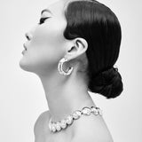 Dream Hoop Earrings in Silver