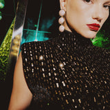 Cosmopolitan Trio Crystal Earrings