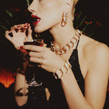 Manhattan Link Crystal Duo Earrings