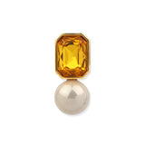 Bodrum Yellow and Pearl Single Earring