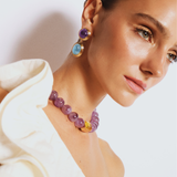 Knidos Amethyst Aquamarine Earrings