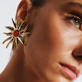 Mehry Carnelian Sun Earrings