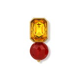 Bodrum Yellow and Red Jasper Single Earring