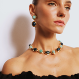 Knidos Amazonite Azurite Earrings