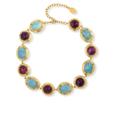 Knidos Amethyst Aquamarine Necklace