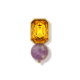 Bodrum Yellow and Amethyst Single Earring