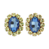 Ninon Oval Lemonade & Sky Blue Earrings