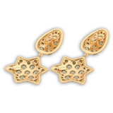 Disco Oval Star Drop Earrings