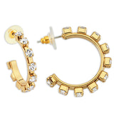 Anita Small Crystal Hoop Earrings