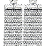 Cher Diamond Crystal Earrings in Silver