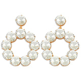 Jerry Diamond Crystal Earrings in Gold