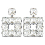 Bianca Diamond Crystal Rhoidum Plated Earrings