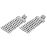 Cher Diamond Crystal Earrings in Silver