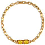 Bosphorus Chain Necklace with Crystals in Gold