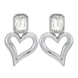 Sevda with Crystal Earrings in Silver