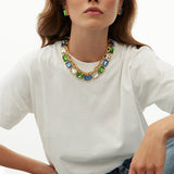 Bosphorus Blue Green Mismatched Earrings