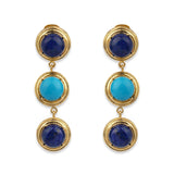 Halicarnassus Lapis Turquoise Long Earrings