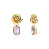 Diana Rose Earrings with Pink Crystal